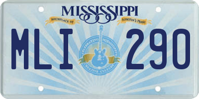 MS license plate MLI290