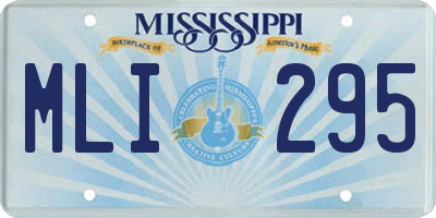 MS license plate MLI295