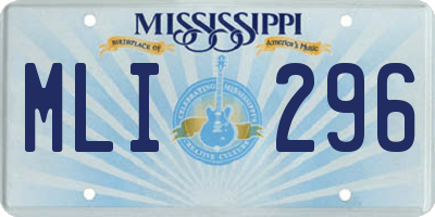 MS license plate MLI296