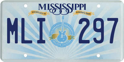 MS license plate MLI297