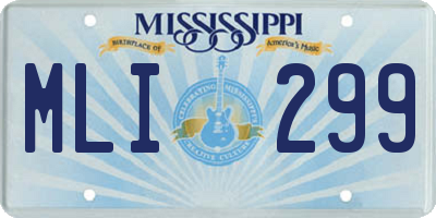 MS license plate MLI299