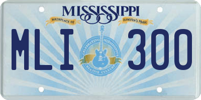 MS license plate MLI300