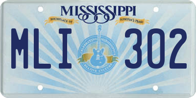 MS license plate MLI302