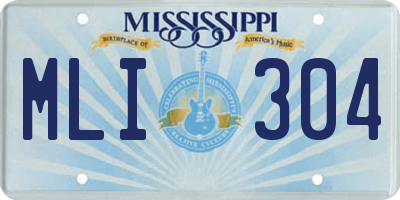 MS license plate MLI304