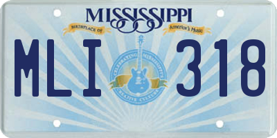 MS license plate MLI318