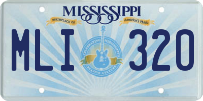 MS license plate MLI320