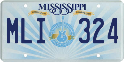 MS license plate MLI324