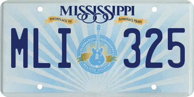 MS license plate MLI325