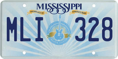 MS license plate MLI328