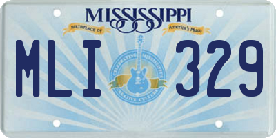 MS license plate MLI329