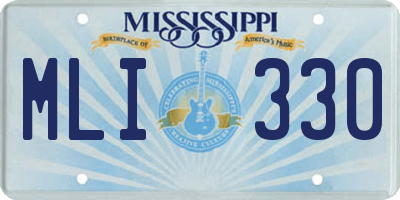 MS license plate MLI330