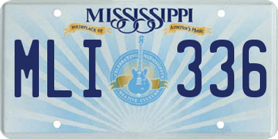 MS license plate MLI336