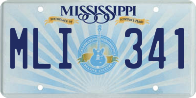 MS license plate MLI341