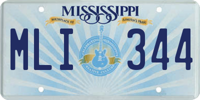 MS license plate MLI344