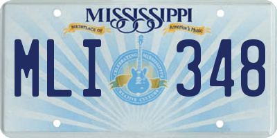 MS license plate MLI348