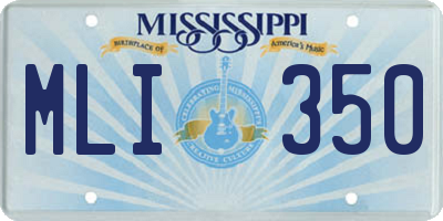 MS license plate MLI350