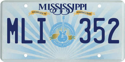 MS license plate MLI352