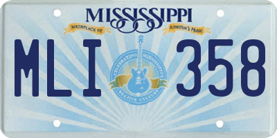 MS license plate MLI358