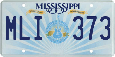 MS license plate MLI373