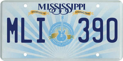 MS license plate MLI390