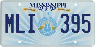 MS license plate MLI395