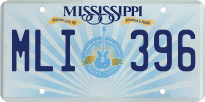 MS license plate MLI396