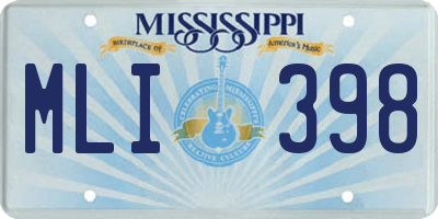 MS license plate MLI398