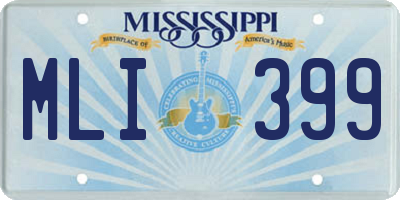 MS license plate MLI399