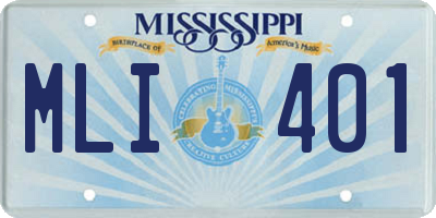 MS license plate MLI401