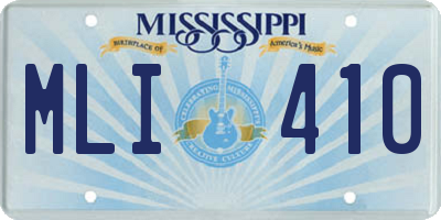 MS license plate MLI410