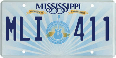 MS license plate MLI411