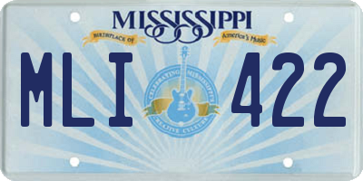 MS license plate MLI422