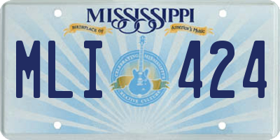 MS license plate MLI424