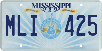 MS license plate MLI425