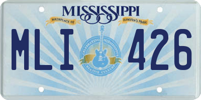 MS license plate MLI426