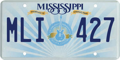 MS license plate MLI427