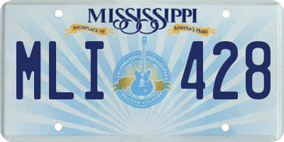 MS license plate MLI428