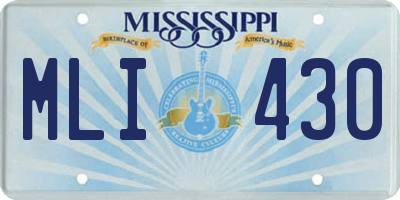 MS license plate MLI430