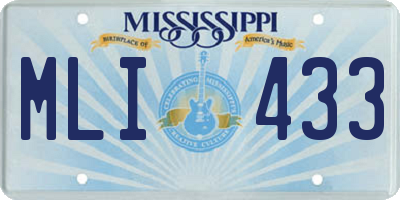 MS license plate MLI433