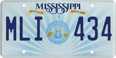 MS license plate MLI434