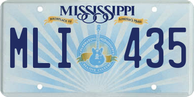 MS license plate MLI435