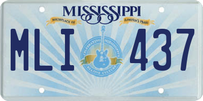 MS license plate MLI437