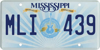 MS license plate MLI439