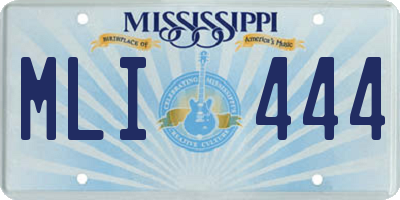 MS license plate MLI444