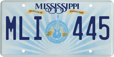 MS license plate MLI445