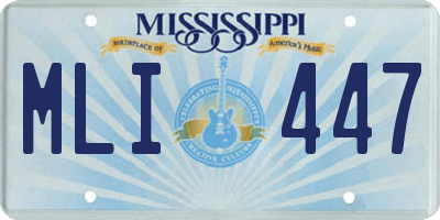 MS license plate MLI447