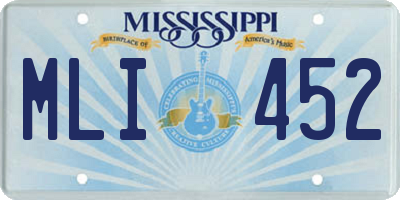 MS license plate MLI452