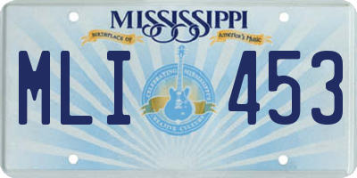 MS license plate MLI453