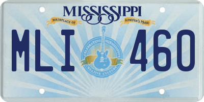 MS license plate MLI460