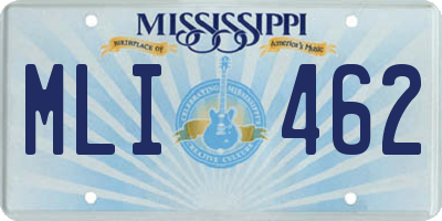 MS license plate MLI462